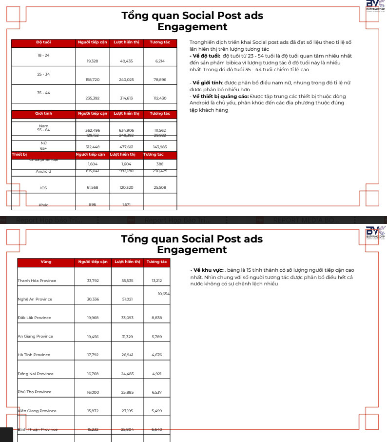 Advertising Campaign Metrics Report for Bibica Fanpage – BVAD Agency